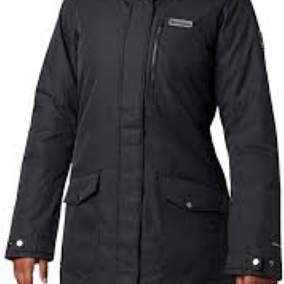 Black long Columbia winter jacket ladies size M - Picture 8 of 8